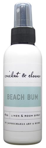 Cricket and Clover beach scent linen and room spray for summer home fragrance