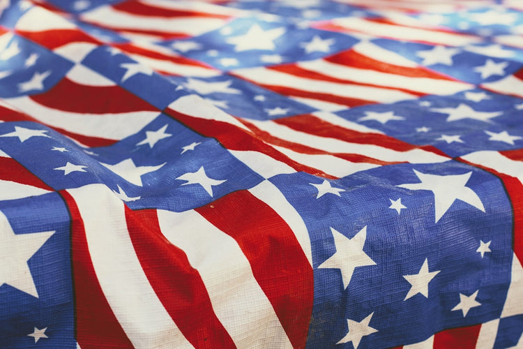 American flag displayed outdoors for 4th of July home decor