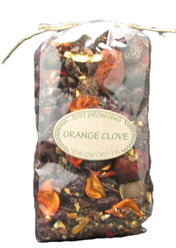 Just Browsing Orange Clove Potpourri – 4 Cup Bag – Warm & Spicy Citrus Fragrance – Long-Lasting Scented Blend for Home Décor