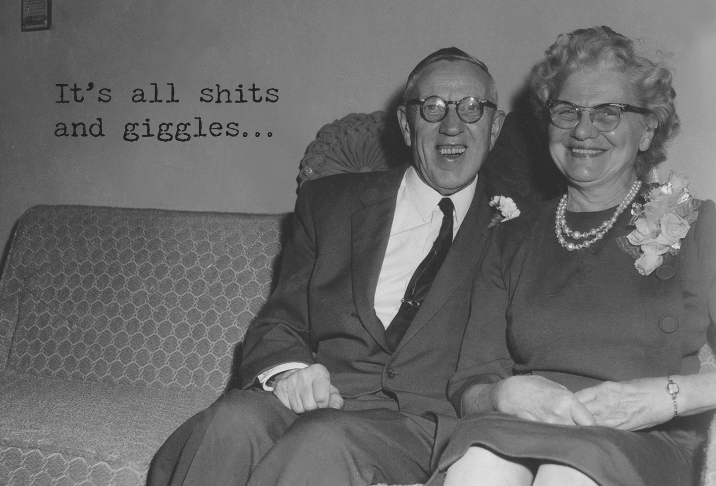 Primitives By Kathy Trash Talk Greeting Card - It's All Shits and Giggles ...