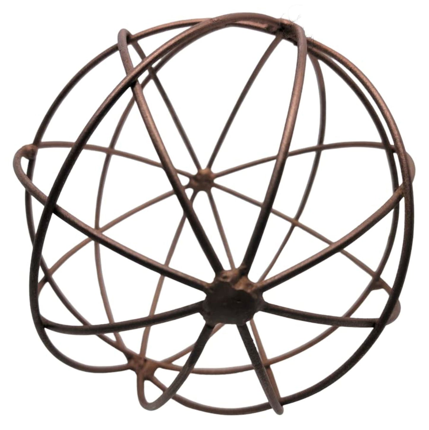 Audrey's Woven 5 inch Copper Color Metal Decorative Orb Decor Balls Accent Bowl Spheres Art - anything4home