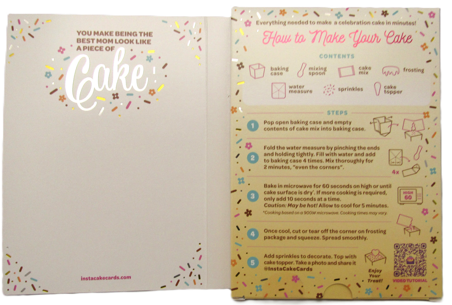 Happy Mother's Day Instacake Card Mamaccino Cake with Love you Latte Frosting