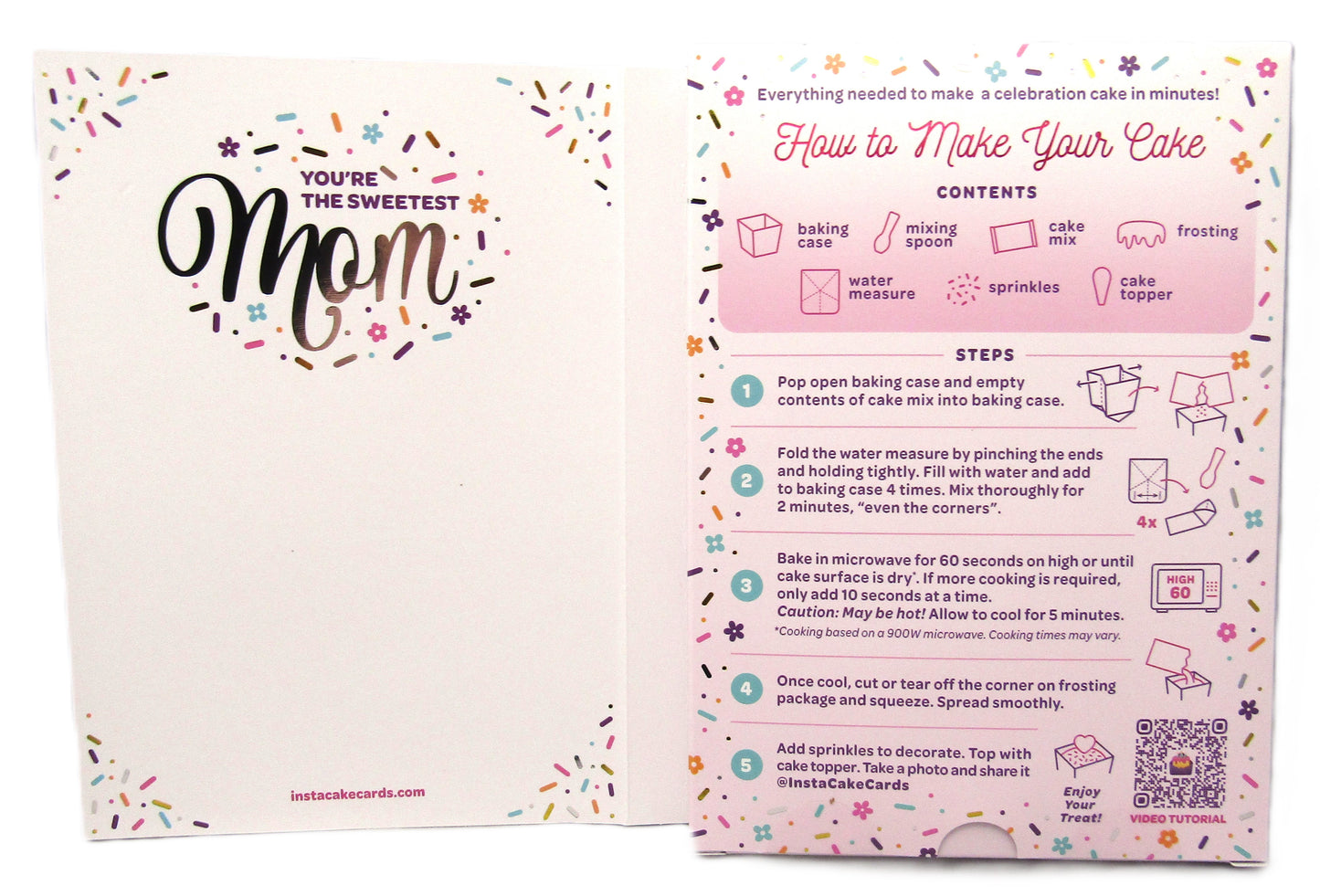 Happy Mothers Days Instacake Card Sweet Lemon Cake with Fruity Raspberry Frosting