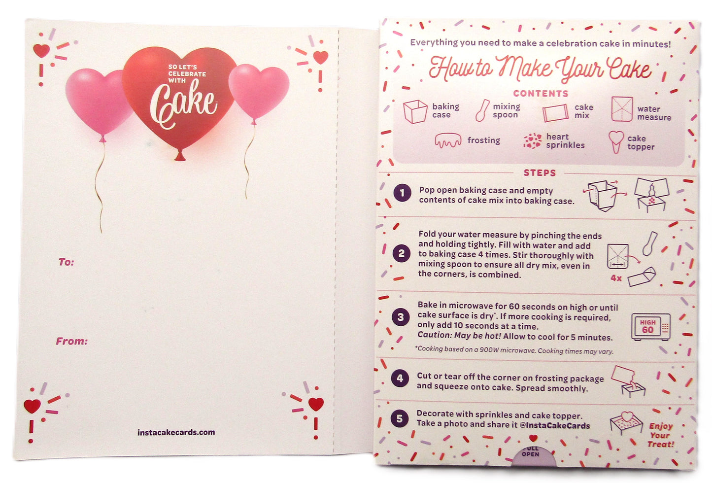 You're So Sweet Instacake Card Red Velvet Cake with Vanilla Frosting