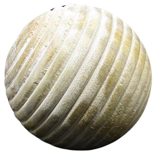 PD Home & Garden Carved Decorative Striped Whitewashed Wood Ball , Bowl, Vase, or Jar Filler 4 inch diameter - anything4home