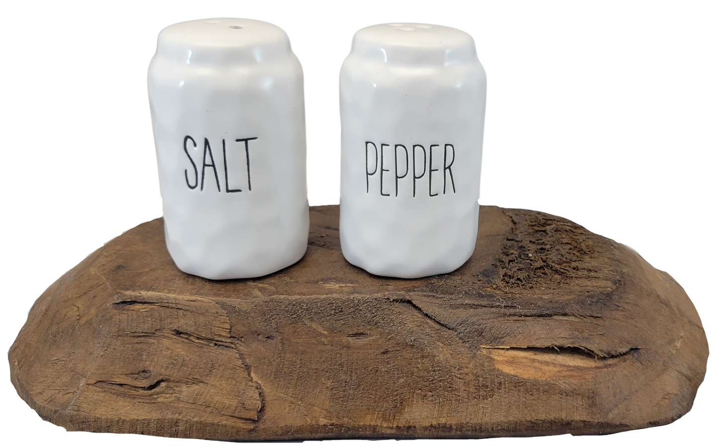 PD Home & Garden Ceramic Salt and Pepper Shaker Set Rustic Farmhouse Vintage Kitchen and Table Decor White - anything4home