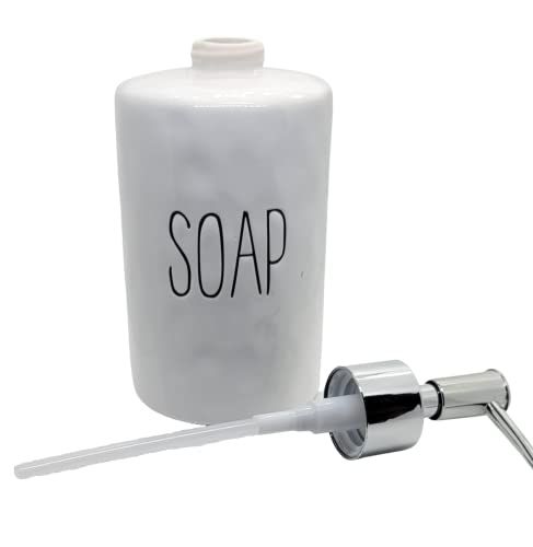 PD Home & Garden White Ceramic Farmhouse Soap Dispenser - anything4home
