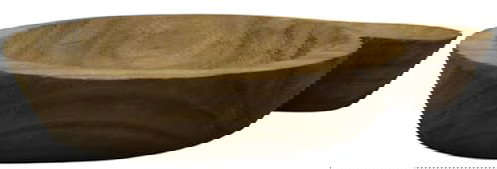 PD Home & Garden Wood Carved Bowl with Ear Spot for Potpourri, Rustic Woodland Decor Display 11.4 X 9.1 X 2 inches - anything4home