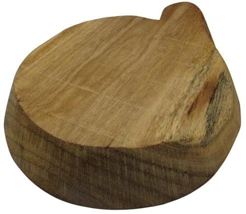 PD Home & Garden Wood Carved Bowl with Ear Spot for Potpourri, Rustic Woodland Decor Display 11.4 X 9.1 X 2 inches - anything4home