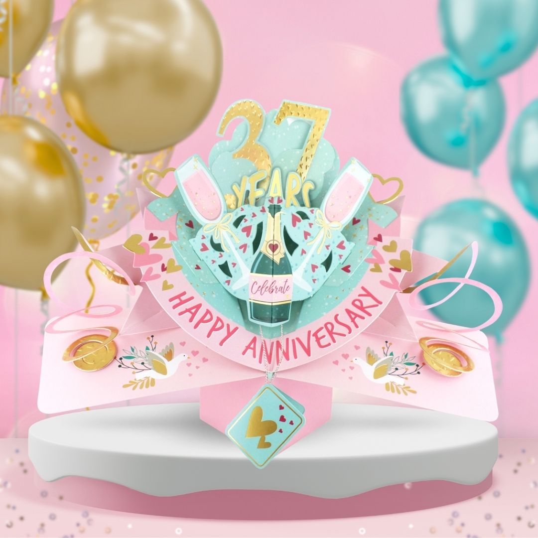 37 Years Happy 37th Anniversary Pop-Up Greeting Card