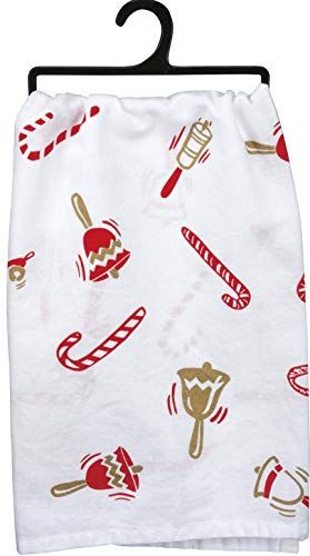 Primitives by Kathy 30802 LOL Made You Smile Dish Towel, 28 x 28-Inches, Nobody Likes a Half-Assed Jingler - anything4home
