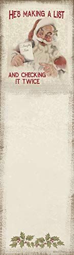 Primitives by Kathy List Notepad - Making A List & Checking It Twice - Magnetic - Santa - anything4home