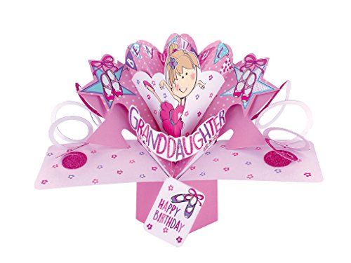 Second Nature Pop Ups"Ballet Girl Granddaughter" Birthday Card - anything4home