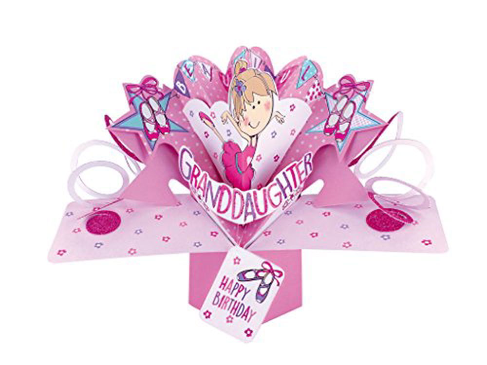 Second Nature Pop Ups"Ballet Girl Granddaughter" Birthday Card - anything4home