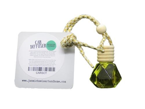 Sunrise Citrus Car Air Freshener Wooden Oil Diffuser with Rope for Hanging - anything4home