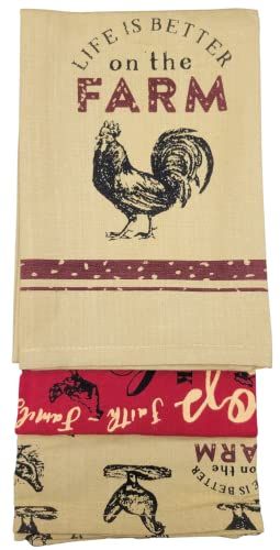 Your Heart's Delight Farm Life-Tea Towels Assortment Set of 3 - anything4home