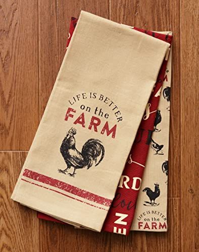 Your Heart's Delight Farm Life-Tea Towels Assortment Set of 3 - anything4home