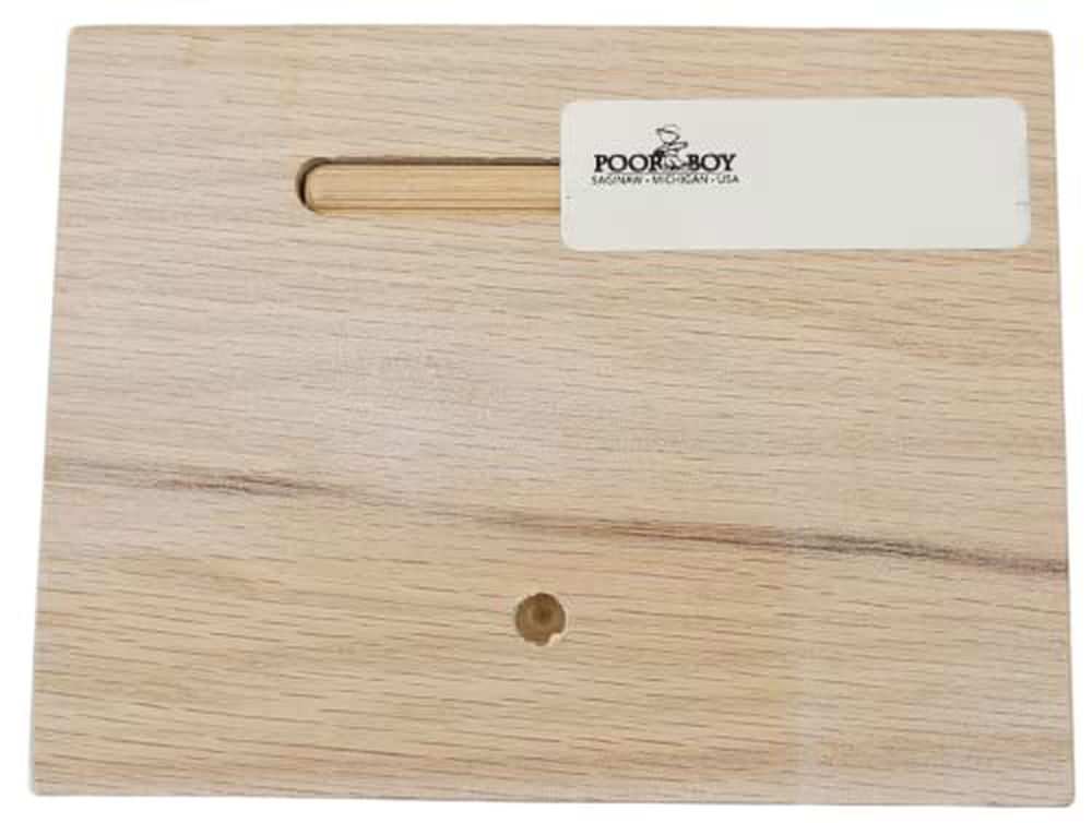 Wooden base with Poor Boy Woodworks label for it's all shits and giggles sign home decor