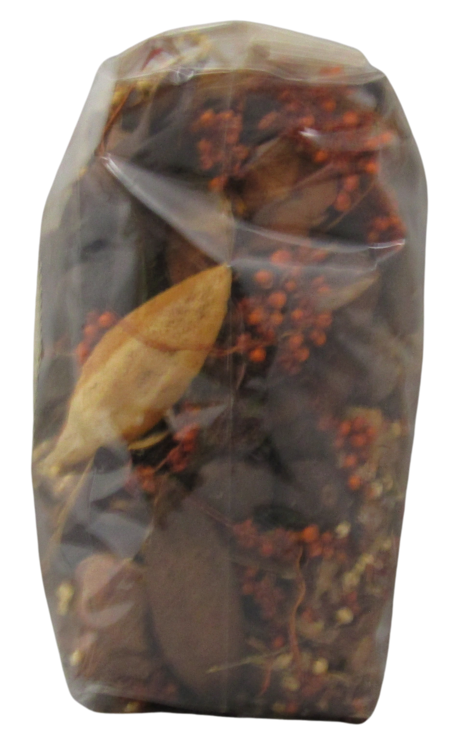 Old Candle Barn cedarwood potpourri bowl filler in clear plastic packaging with natural dried botanicals