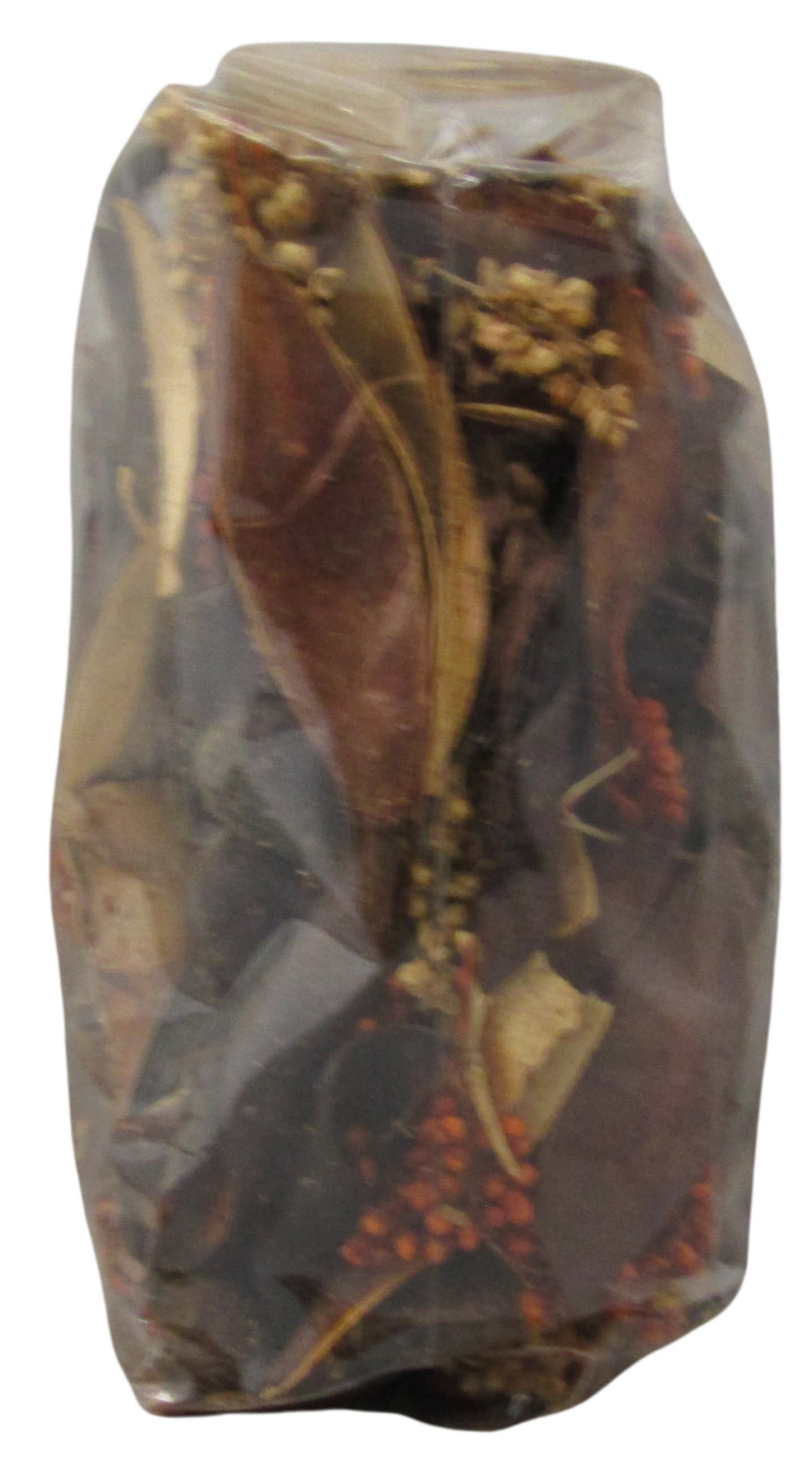 Old Candle Barn cedarwood potpourri bowl filler in clear plastic packaging with natural dried botanicals side