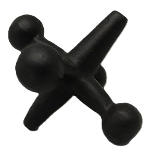 Black contemporary jack sculpture for home decor by PD Home & Garden with smooth finish