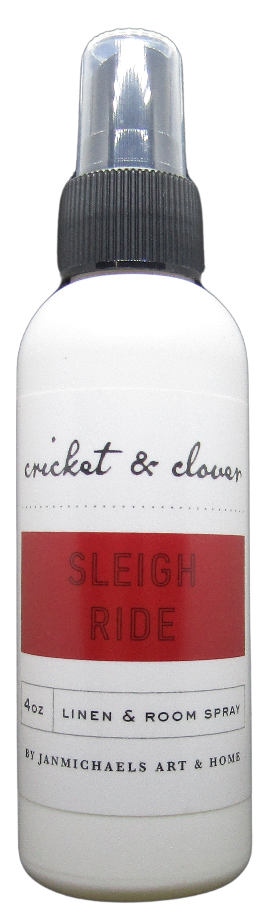 Cricket and Clover Sleigh Ride linen and room spray 4 oz holiday scented home spray for seasonal freshness