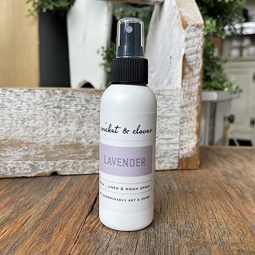 Cricket & Clover Lavender Room Spray in a sleek bottle for freshening up spaces