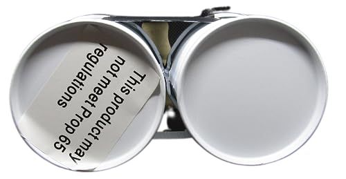 PD Home & Garden glass farmhouse salt and pepper shaker set with metal holder in a top view