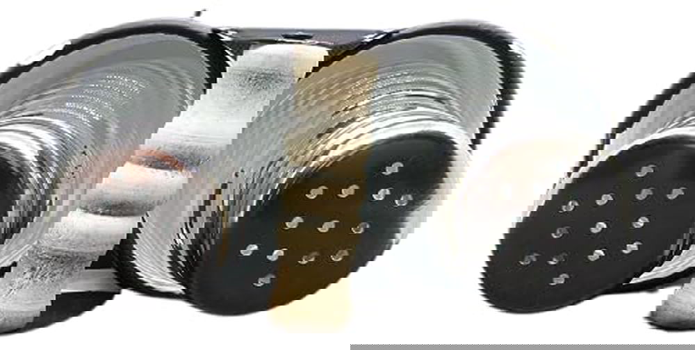 PD Home & Garden glass farmhouse salt and pepper shaker set with metal tops and wooden handle holder