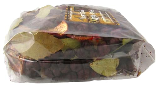 Shoots Roots Leather Boots Apple Spice Potpourri sealed clear bag with dried apple slices leaves and spices for home scent