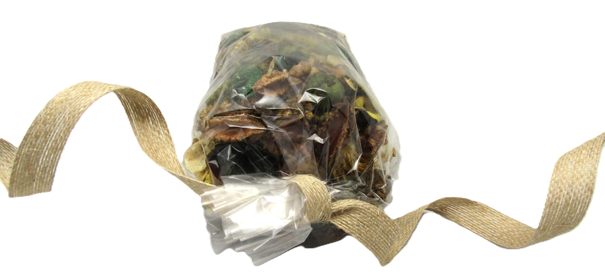 Shoots Roots & Leather Boots Honeysuckle potpourri blend in clear plastic bag with decorative ribbon