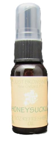 Just Browsing honeysuckle potpourri refresher oil in a small spray bottle for home decor