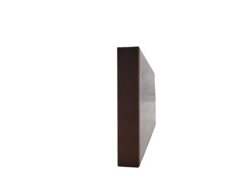 Side view of a rectangular brown wooden funny kitchen signs plaque by Jan Michaels Art & Home