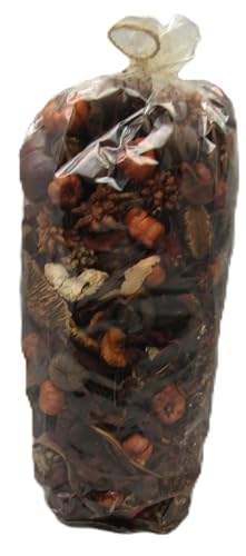 Just Browsing pumpkin spice potpourri in clear plastic bag with autumn-themed dried elements