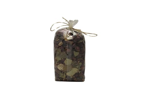 Just Browsing pear scent potpourri bag in clear plastic with dried leaves and twine tie