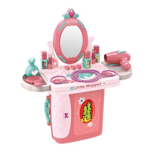 Family Games America kids carrycase play set pink toy vanity with mirror and accessories