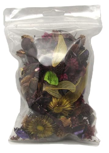 Shoots Roots Leather Boots lavender potpourri bowl filler in clear resealable plastic bag with dried flowers and leaves