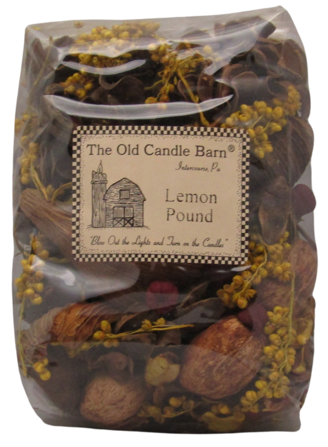 Old Candle Barn lemon scented bowl filler potpourri with dried flowers and natural elements