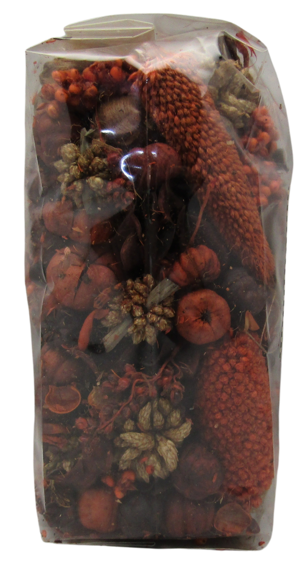 Old Candle Barn pumpkin spice potpourri bag with natural dried flowers and spices in autumn colors
