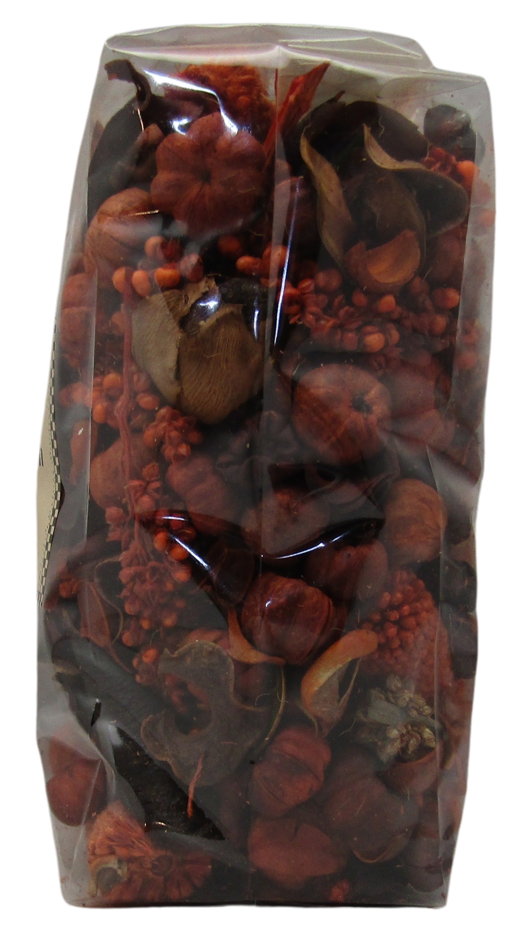 Old Candle Barn pumpkin spice potpourri bag with dried botanicals in autumn colors