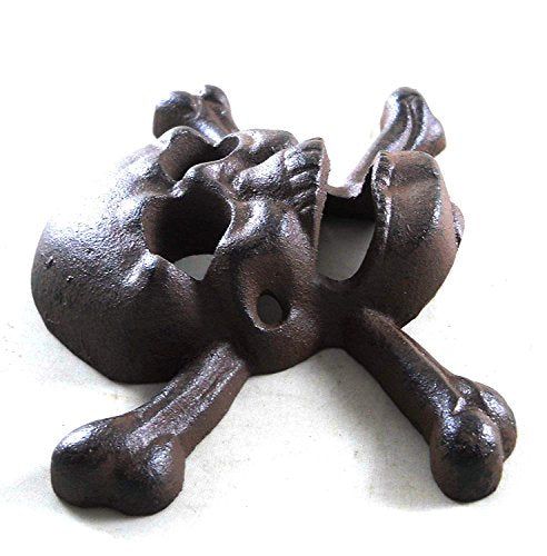 Moby Dick Specialties pirate theme kitchen accessories cast iron skull and crossbones trivet