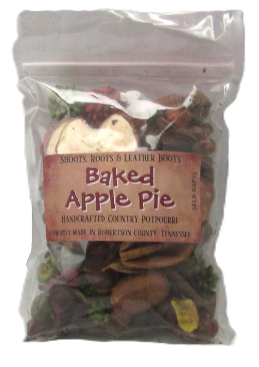 Shoots Roots & Leather Boots Baked Apple Pie Potpourri in a Clear Bag for Home Fragrance