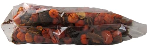 Pumpkin Spice Potpourri clear cellophane bag of dried mini orange pumpkins and botanicals for home decor