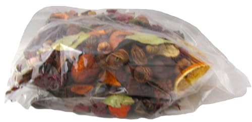 Bagged Spiced Orange Potpourri . Dried orange slices cinnamon pods and petals in clear pouch for home fragrance