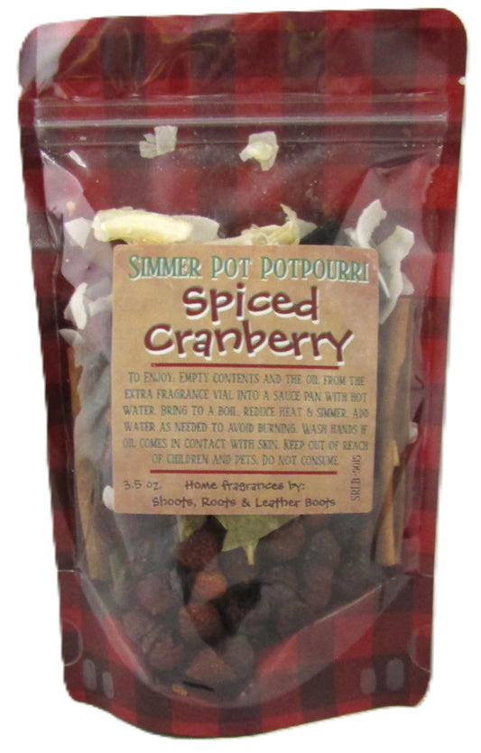Spiced cranberry simmer potpourri by Shoots, Roots & Leather Boots for a fragrant home atmosphere