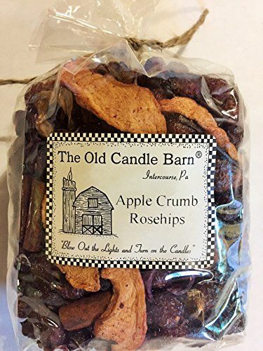 Old Candle Barn apple crumb potpourri bag featuring aromatic rosehips and dried apple slices