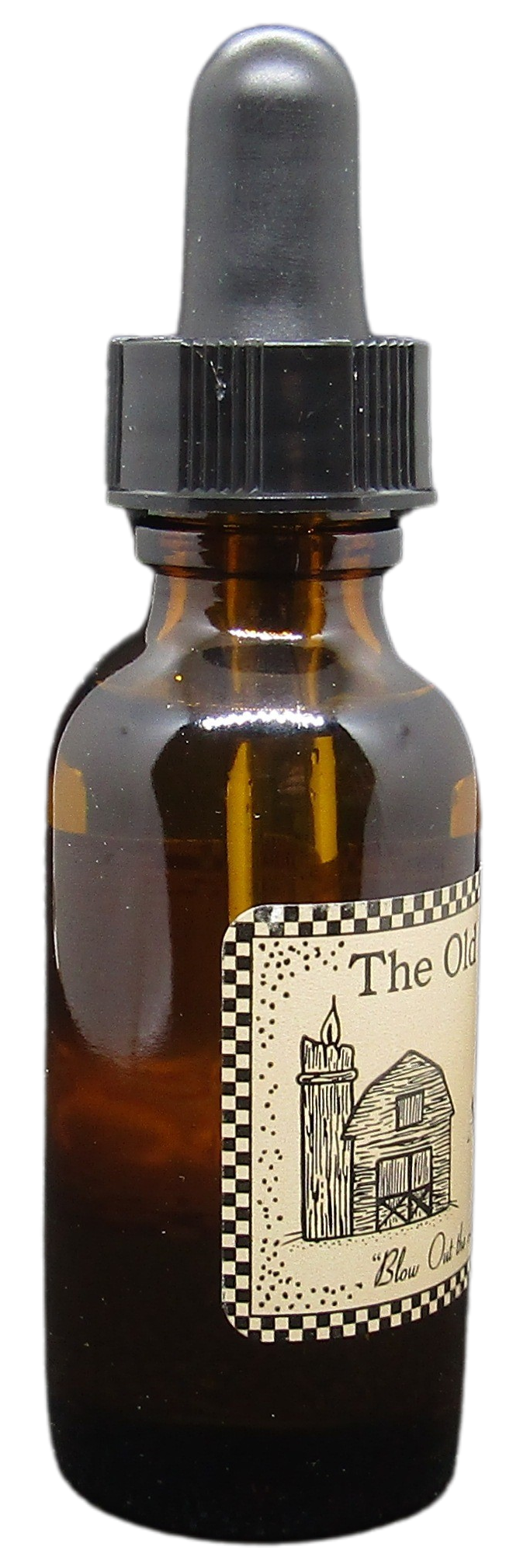 Old Candle Barn apples and spice potpourri oil in a brown glass dropper bottle for home fragrance