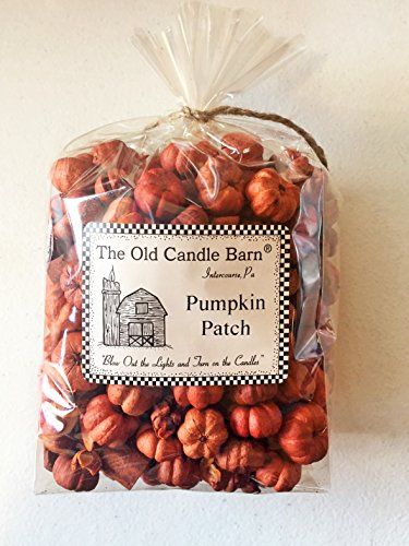 Pumpkin potpourri bag from Old Candle Barn featuring a blend of dried pumpkin and fall scents