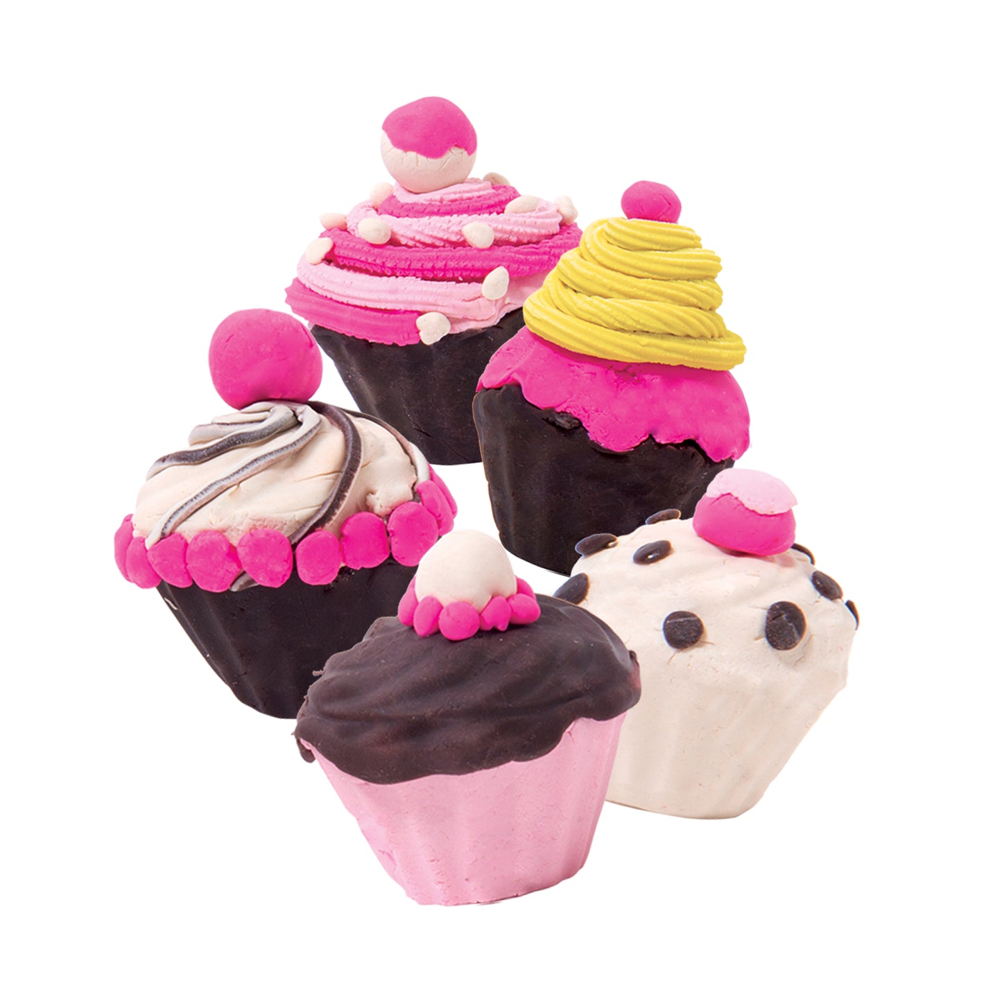 Family Games America scented modeling dough kit with colorful cupcake-shaped dough creations