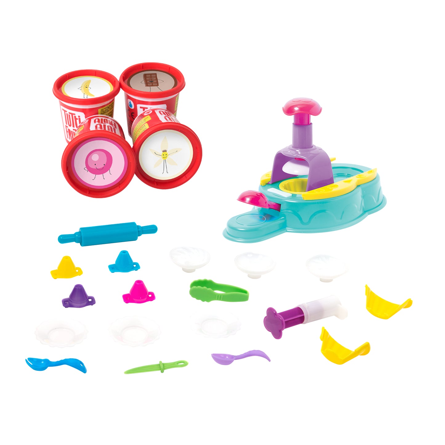 Family Games America scented modeling dough kit with colorful tools and four dough containers